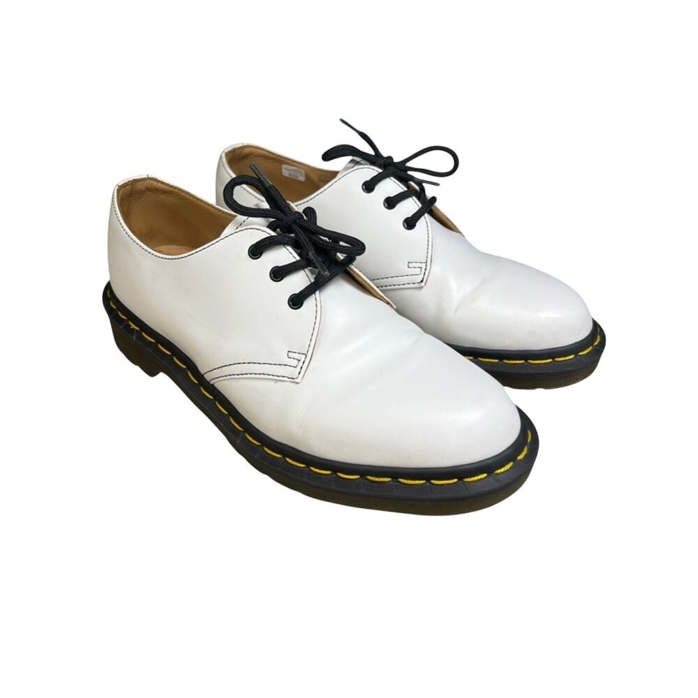 Dr. Martens X Commes Des Garcons 1461 White Leather Oxford England Womens Size 8